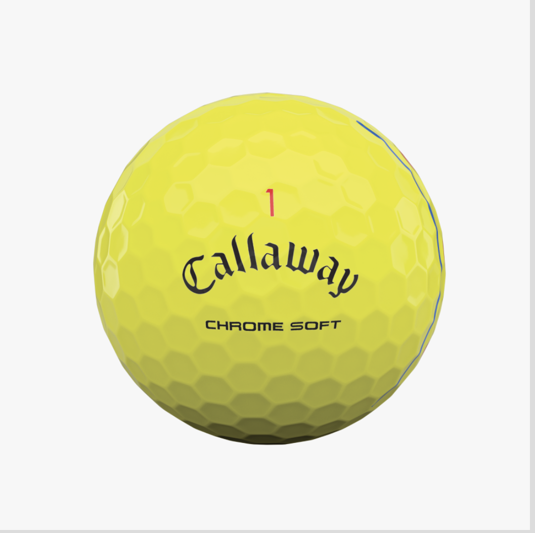 CALLAWAY CHROME SOFT X YELLOW GOLF BALLS DOZEN